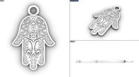 Hamsa pendant | 3D