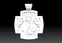 Orthodox cross mary and jesus version 2  | 3D