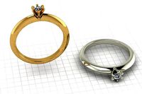 ring for  diamond  | 3D