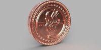 Tussent coin for the game Gwent  Witcher | 3D