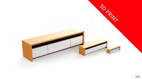 Living Room Rack with 3 Different Sizes | 3D