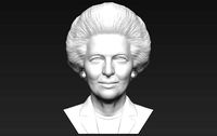 Margaret Thatcher bust 3D printing ready stl obj formats | 3D