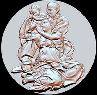 michelangelo sculpture rilief tondo doni statue rinascimento | 3D