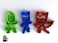 MOLDE CORTANTE PARA GALLETAS FONDANT HEROES EN PIJAMA CERAMICA | 3D