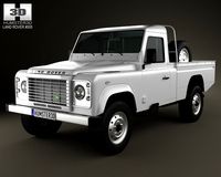 LandRover Defender 110 High Capacity PickUp 2011 3D Model