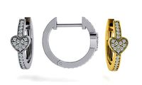 Hoop Earrings 15mm Heart earring printable 3dmodel | 3D