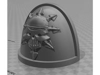 Iron Warriors 40K Shoulder Pad CSM