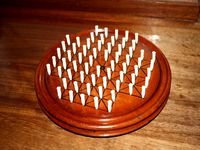 Peg for antique solitaire game gribbage