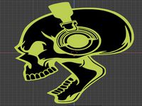 skull headphone dual extruder version usable both sides