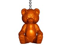 Teddy Bear Pull Ball Chain, Keychain Knob | Handle | Fob | Finials