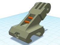 Picatinny Angled GoPro mount with recess and basic supports