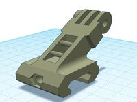 Picatinny Angled GoPro mount with recess and beveled supports