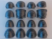 (Chaos) Space Marine Shoulder Pads - Iron Warriors