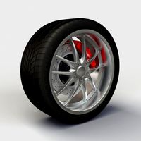 Wheel ZNA 427 rim and tire 3D Model