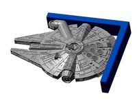 Millenium Falcon Shelf Bracket - NO SUPPORTS (Screw or Tape Mount)