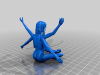 Six armed female deity, nude