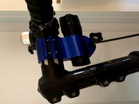 Flashlight stem mount for bike