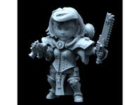The cutest chibi battle nun