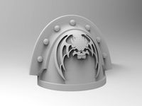 (Chaos) Space Marine Shoulder Pad - Night Lords