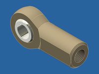 Rod End 1/2" Female Thread with 1/2" Through Hole on Ball