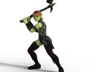Cute Orc Girl Tabletop Mini