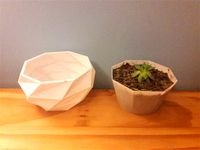 low poly planter with internal pot