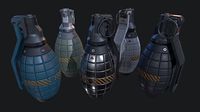 Sci-Fi Military Frag Grenade v2 PBR