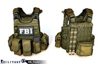 FBI Vest - Tactical Gear Equipment Lowpoly 3d model
