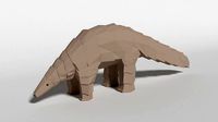Low Poly Cartoon Pangolin