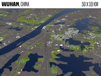 Wuhan China 50x50km