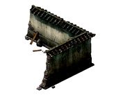 Model - prairie scene - ruins of broken walls 01