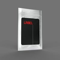 Metallized zip package with labels
