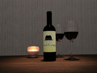 Wine and wine glass