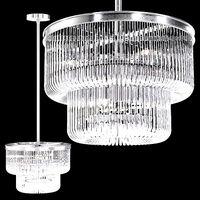 Restoration Hardware BETTINA CRYSTAL CLEAR GLASS  PENDANT PEWTER