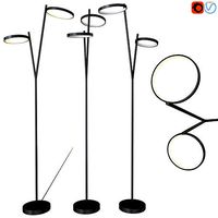 Floor lamp CANARM LFL128A62BK Lexie LED Floor Lamp  Black