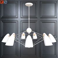 Suspension chandelier Favorite Humpen 1758-9P white