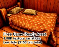 Single Bed Game Asset
