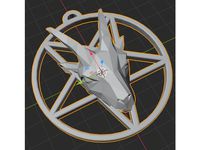 Pentagram Goat Pendant