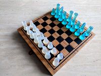 Solid single-print chess set for resin printer