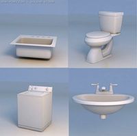 Faucet toilet washing machine 3D Model