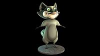 Racoon animal 3d