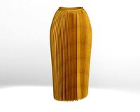 Stylish Designer Women Accordian Skirt 3D model