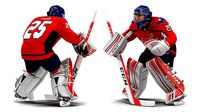 Washington Capitals Hockey Goalkeeper Attention Pose