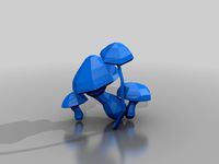 mushroom cluster - low poly