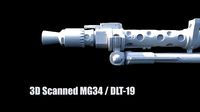 3D Scanned Deactivated MG34 DLT 19 Blaster Heavy Blaster Rifle