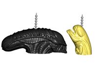 Alien Xenomorph | Chestburster Pull Ball Chain, Keychain Knob | Handle | Fob | Finials
