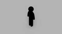 Stickman Stylized Human Figurine | 3D