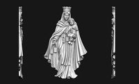Virgen del Carmen Bas-Relief | 3D