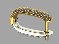 GC GOLD E064- Diamond Cartilage Earring | 3D