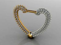 GC GOLD E060- Diamond Cartilage Earring | 3D